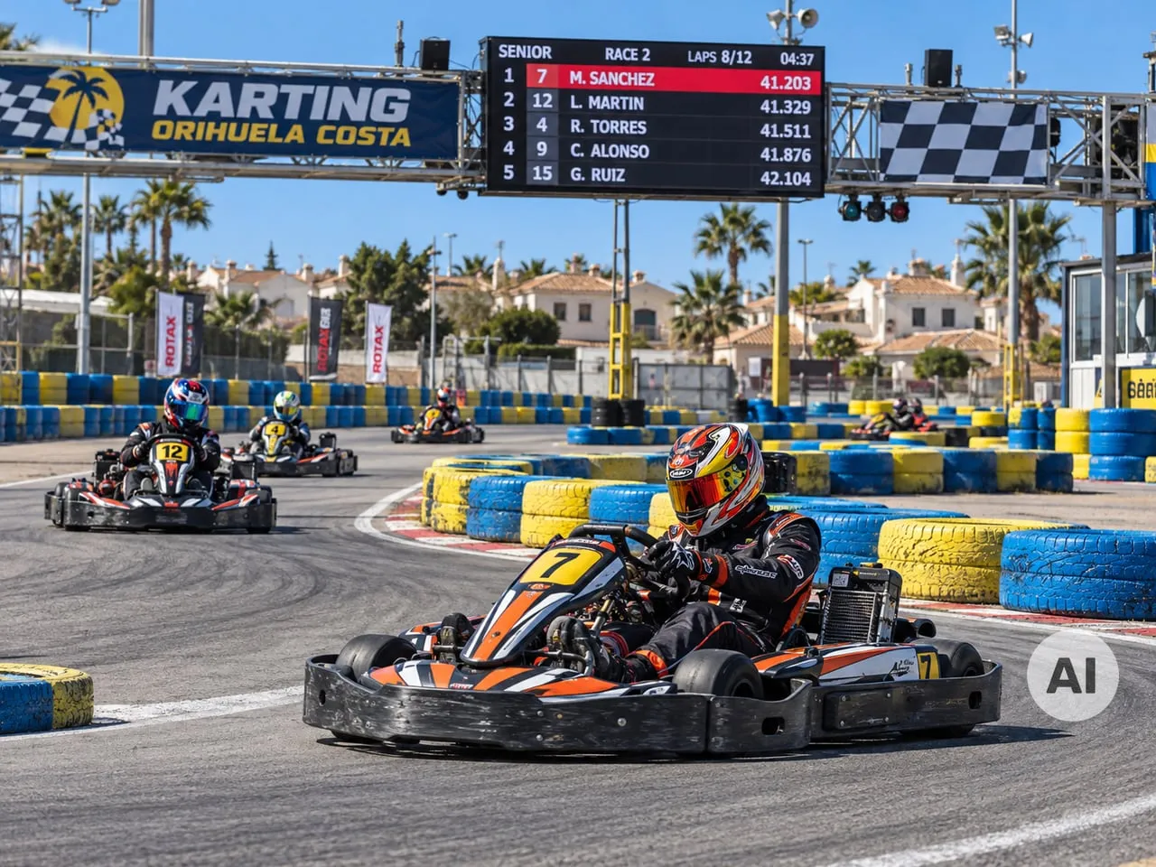 Go-Karts Orihuela Costal N-332 ääres on suur rada täiskasvanutele ja väiksem lastele, lisaks baar ja restoran.