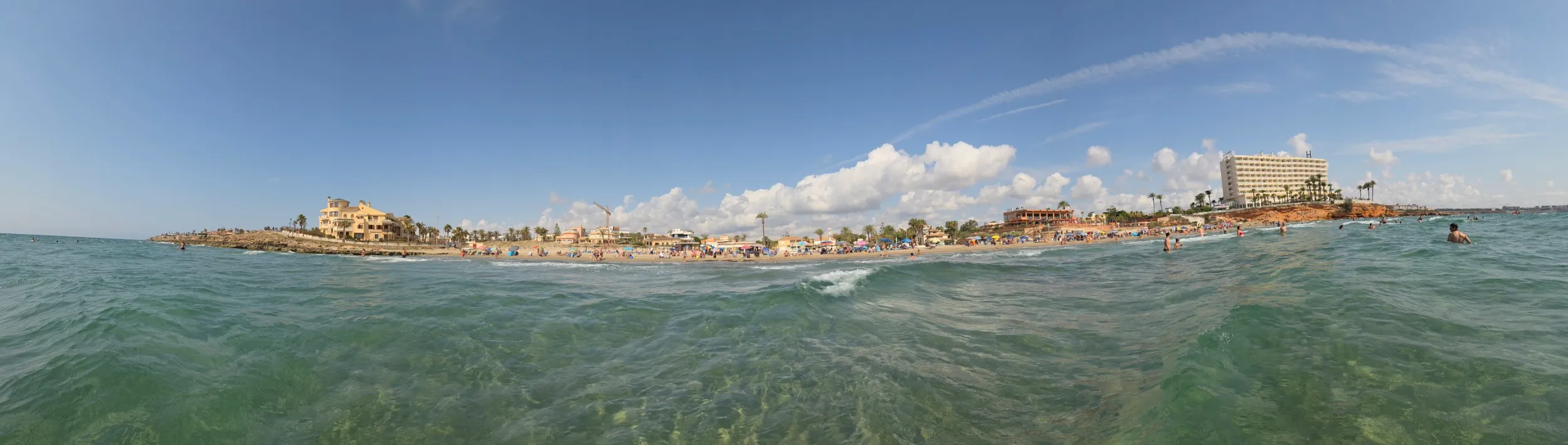 Panoramic view of Playa de la Zenia on the Orihuela Costa coastline